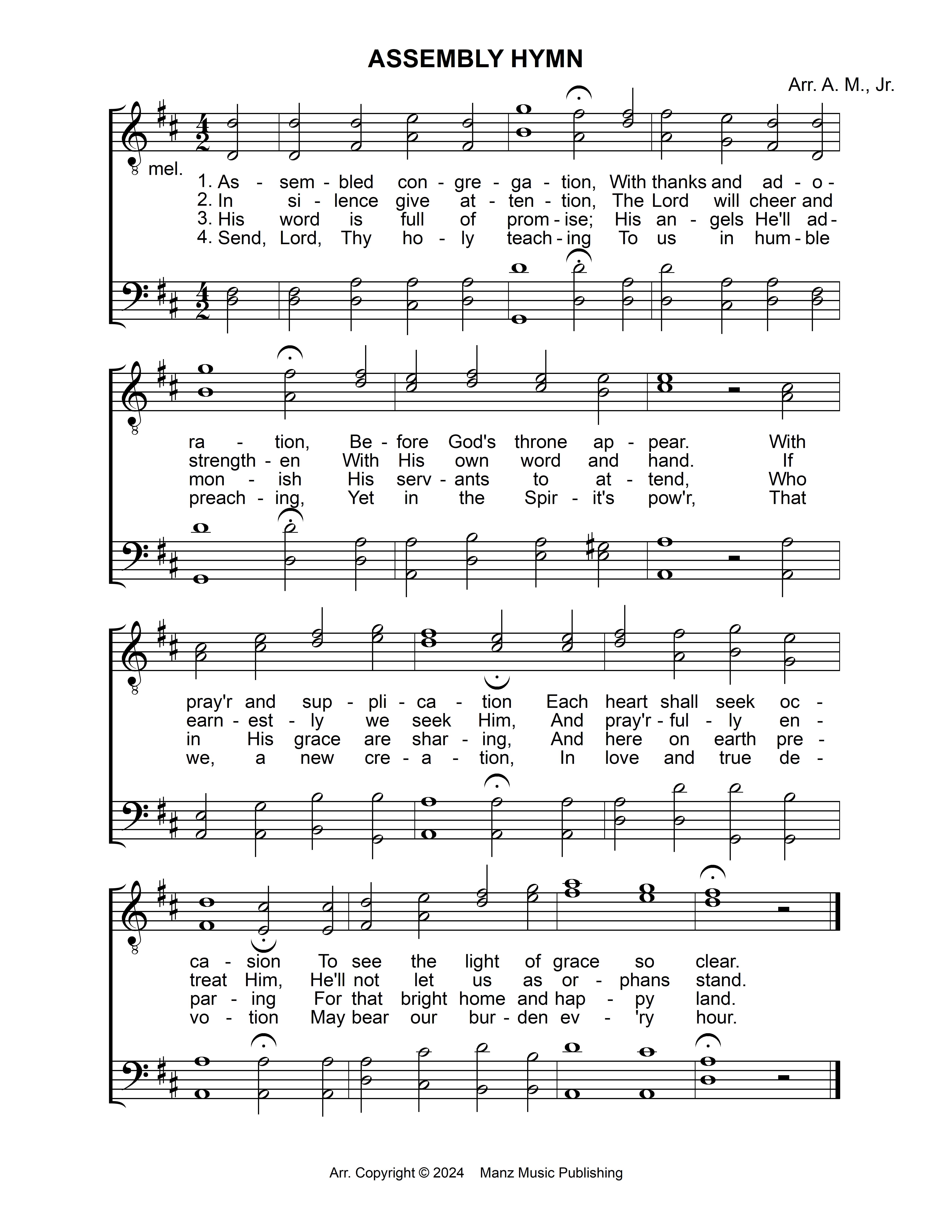 Assembly Hymn page 1