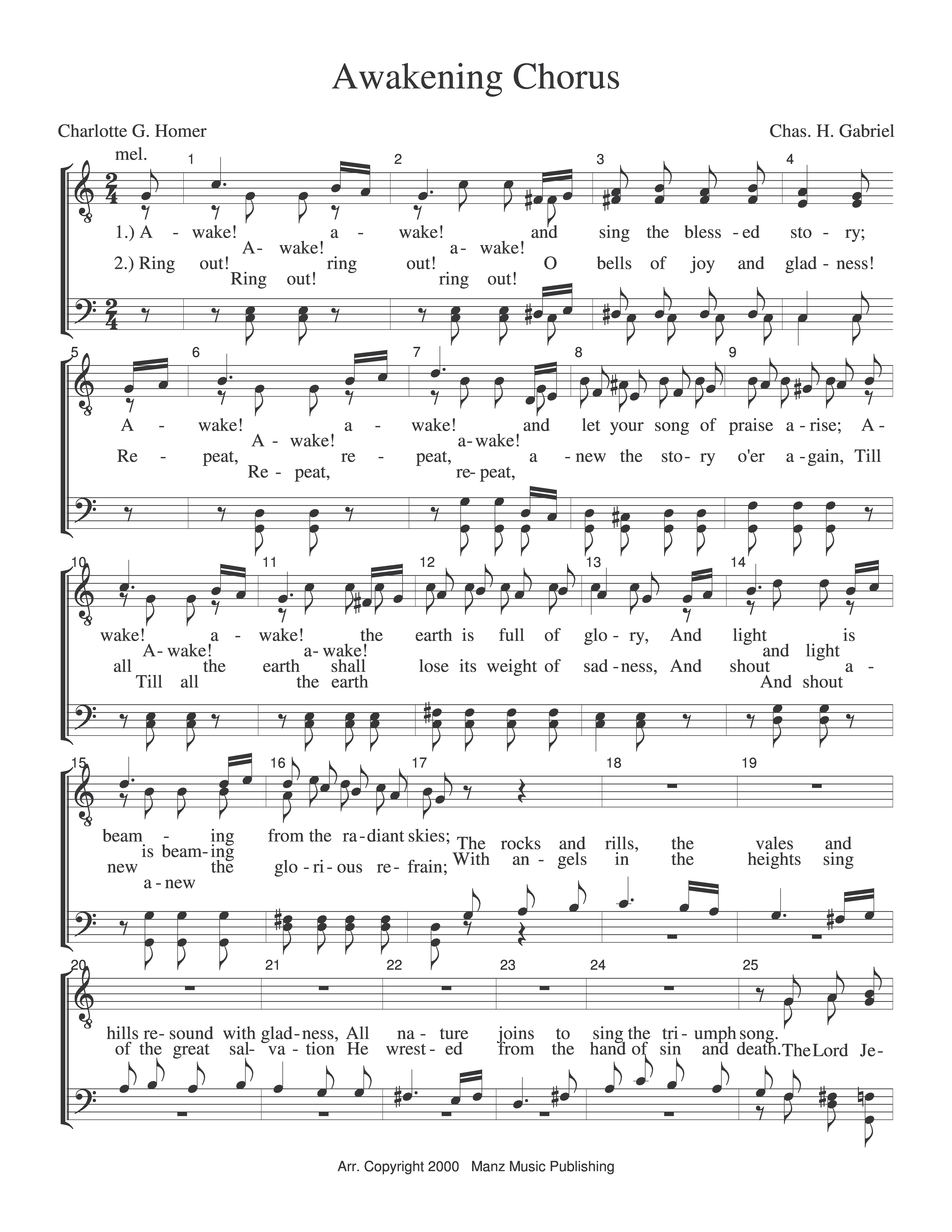 Awakening Chorus page 1