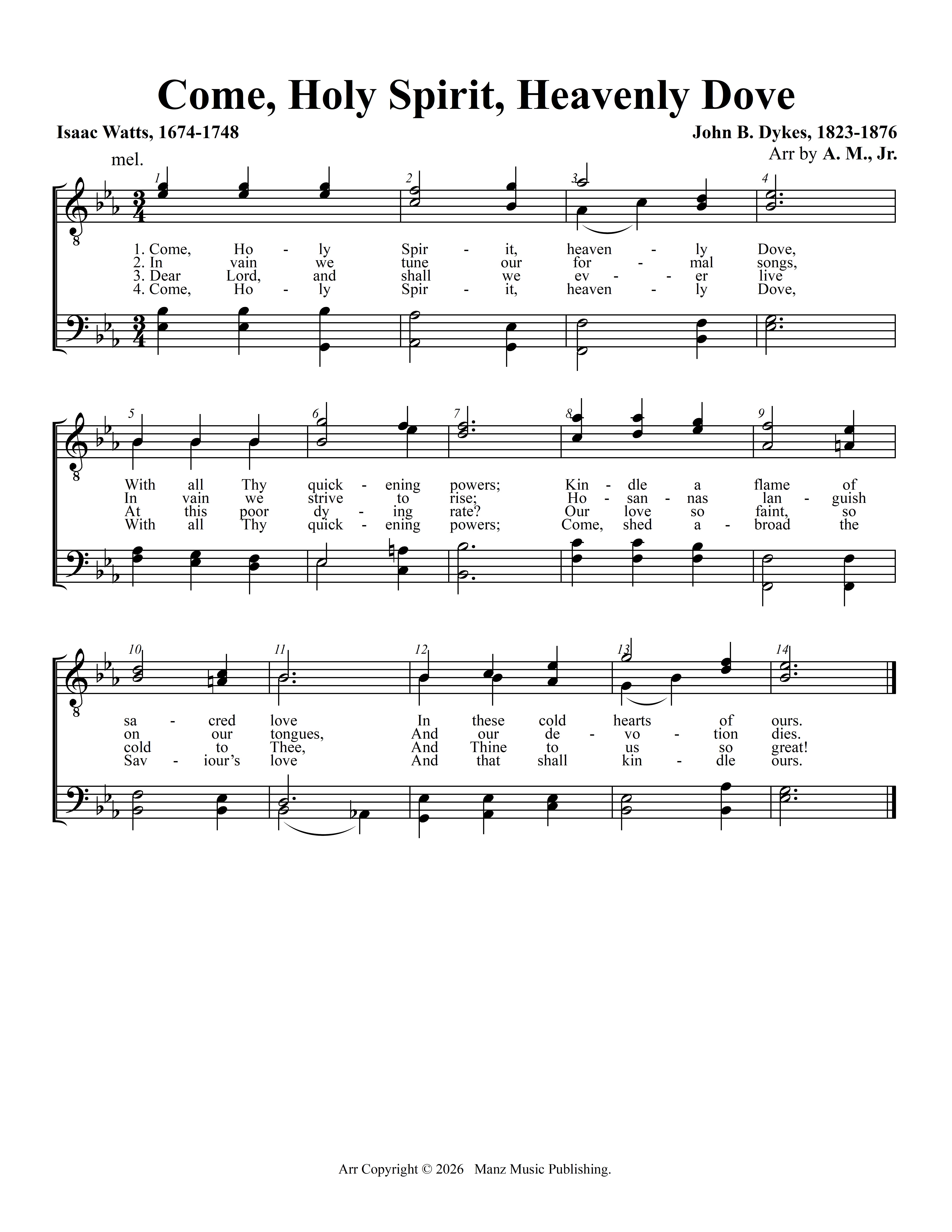 Come, Holy Spirit, Heavenly Dove