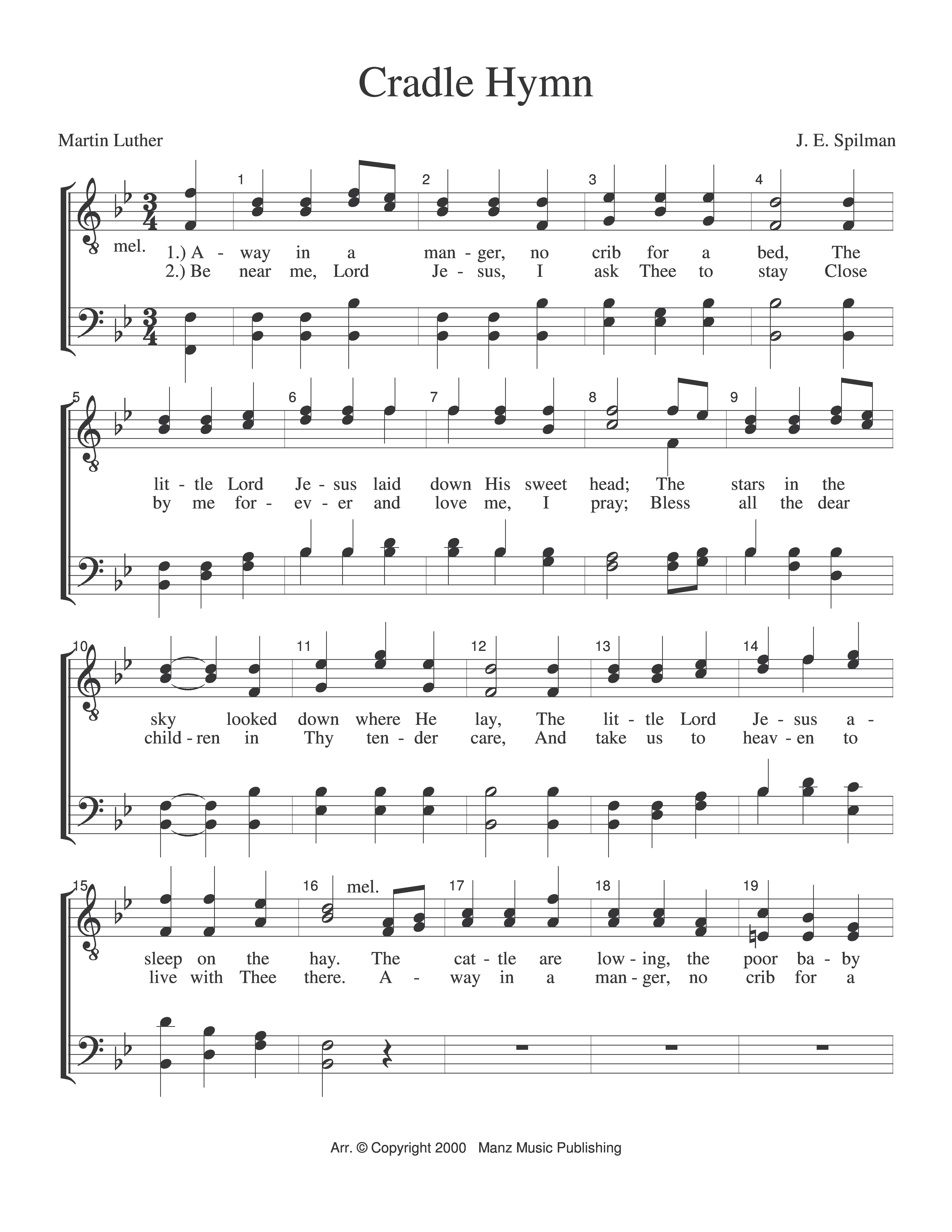 Cradle Hymn page 1