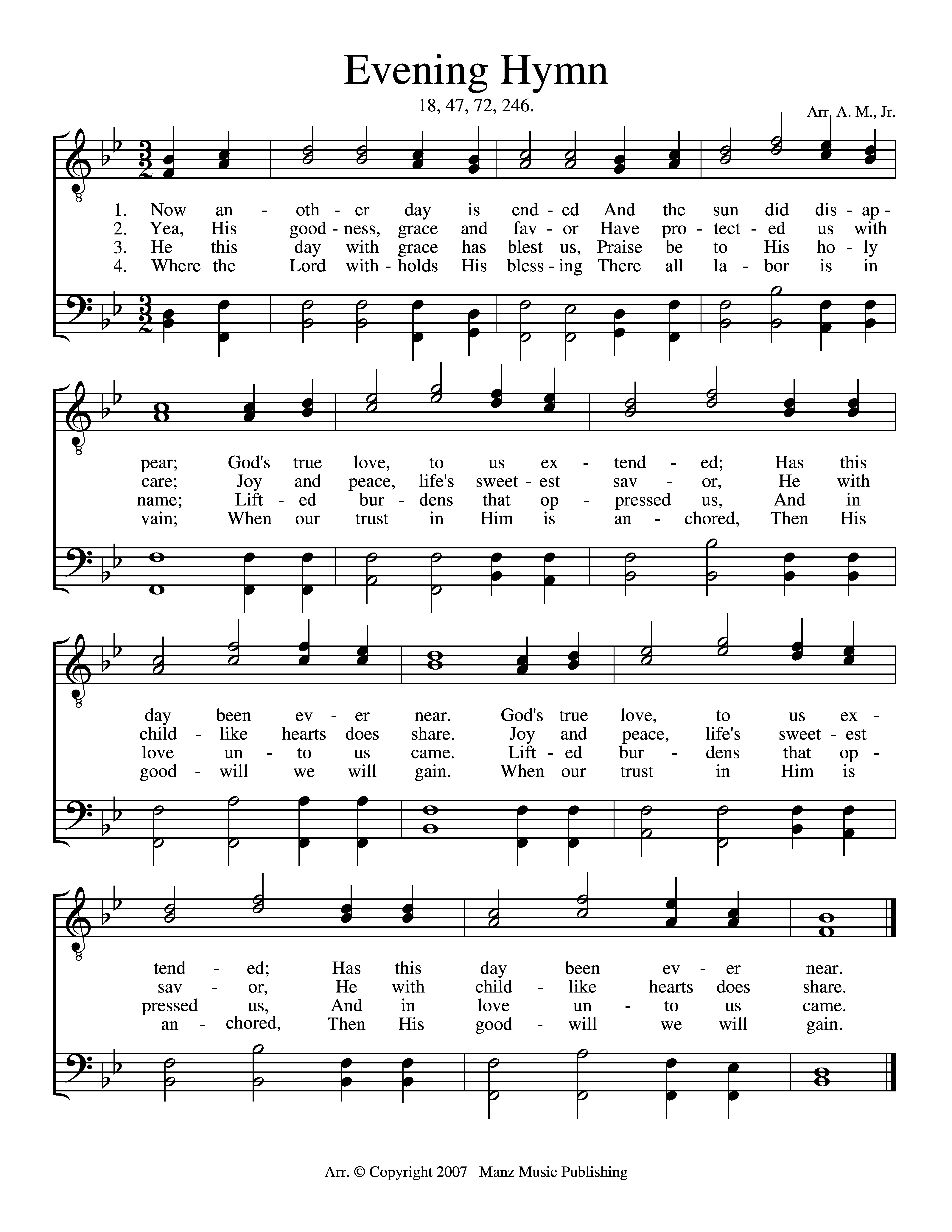 Evening Hymn page 1