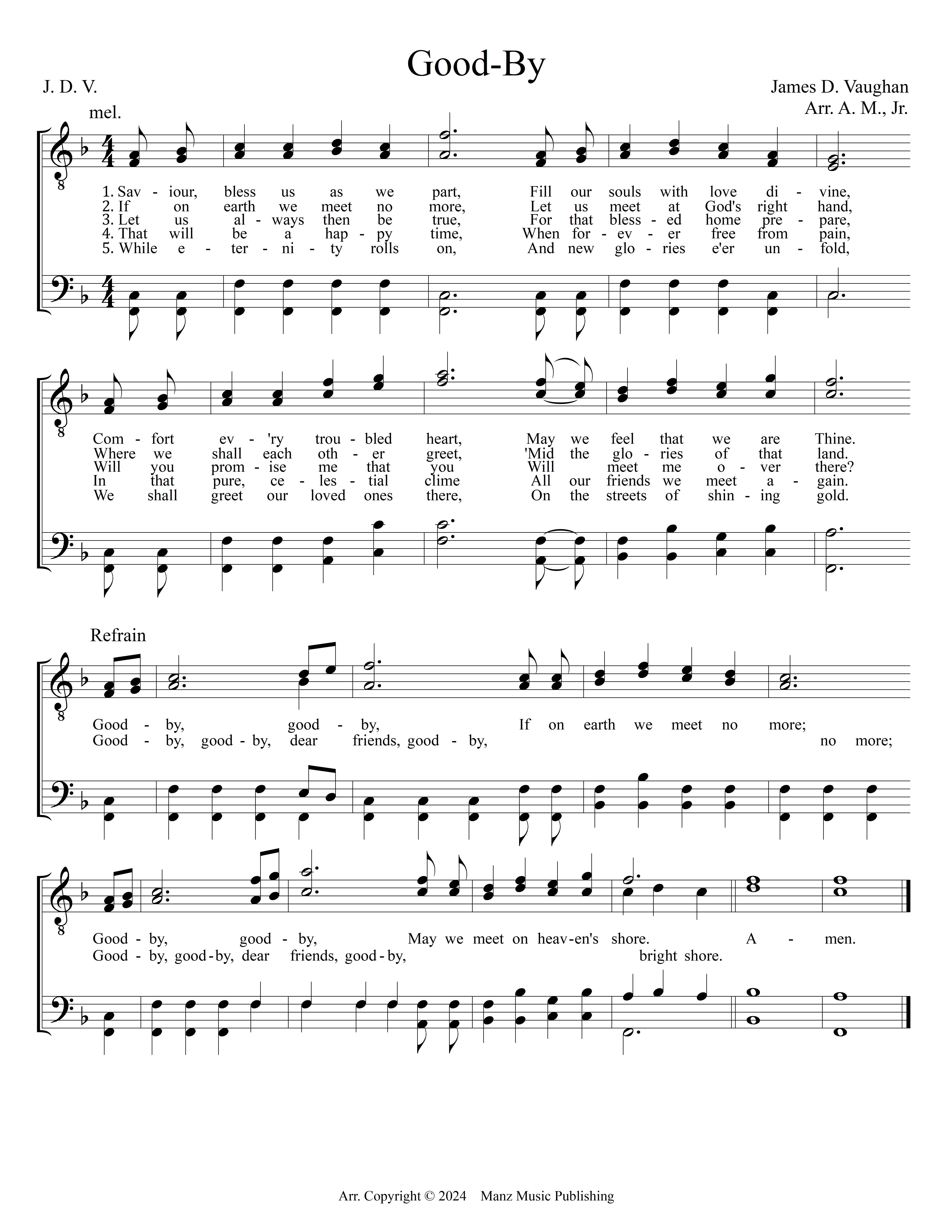 Hymn Information for Good-By!