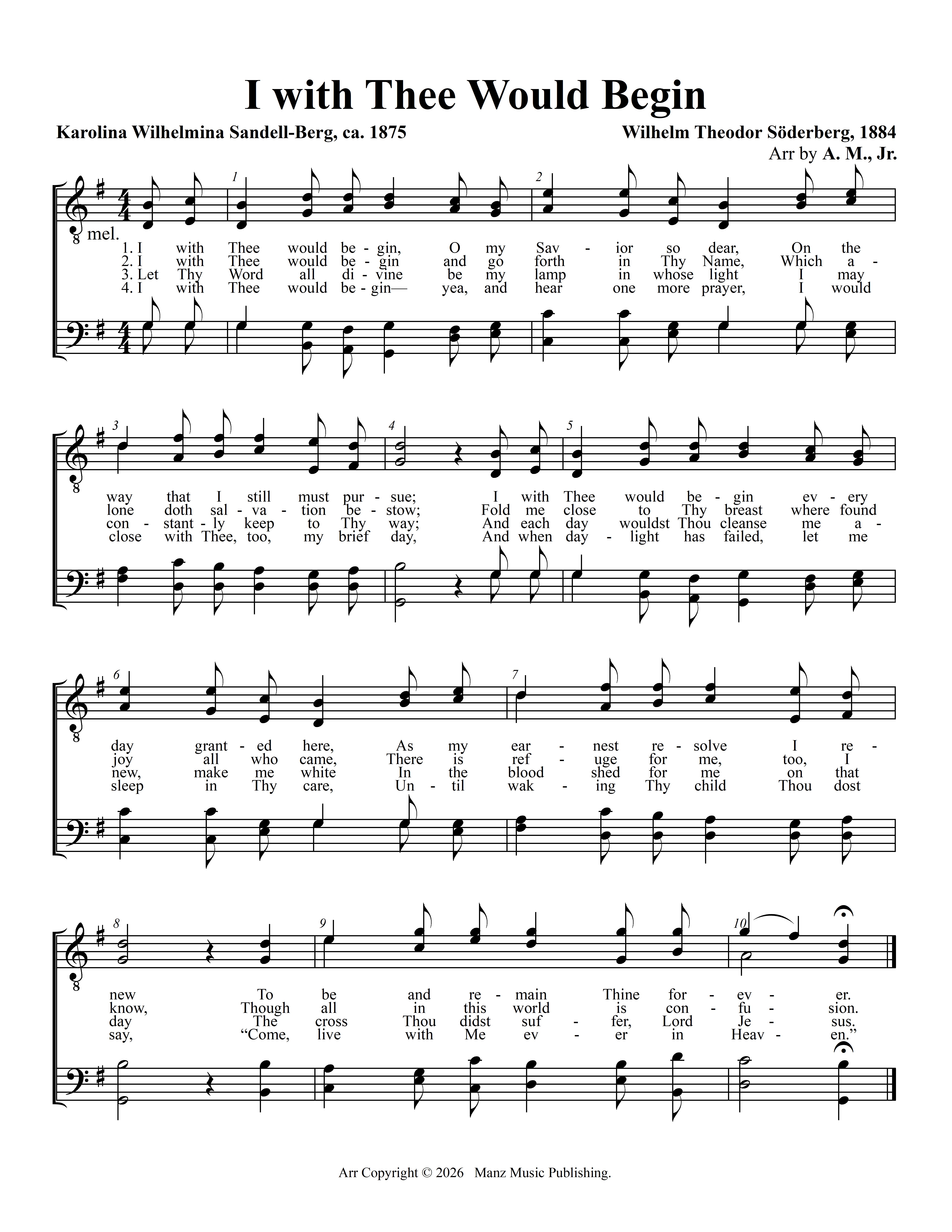 I with Thee Would Begin