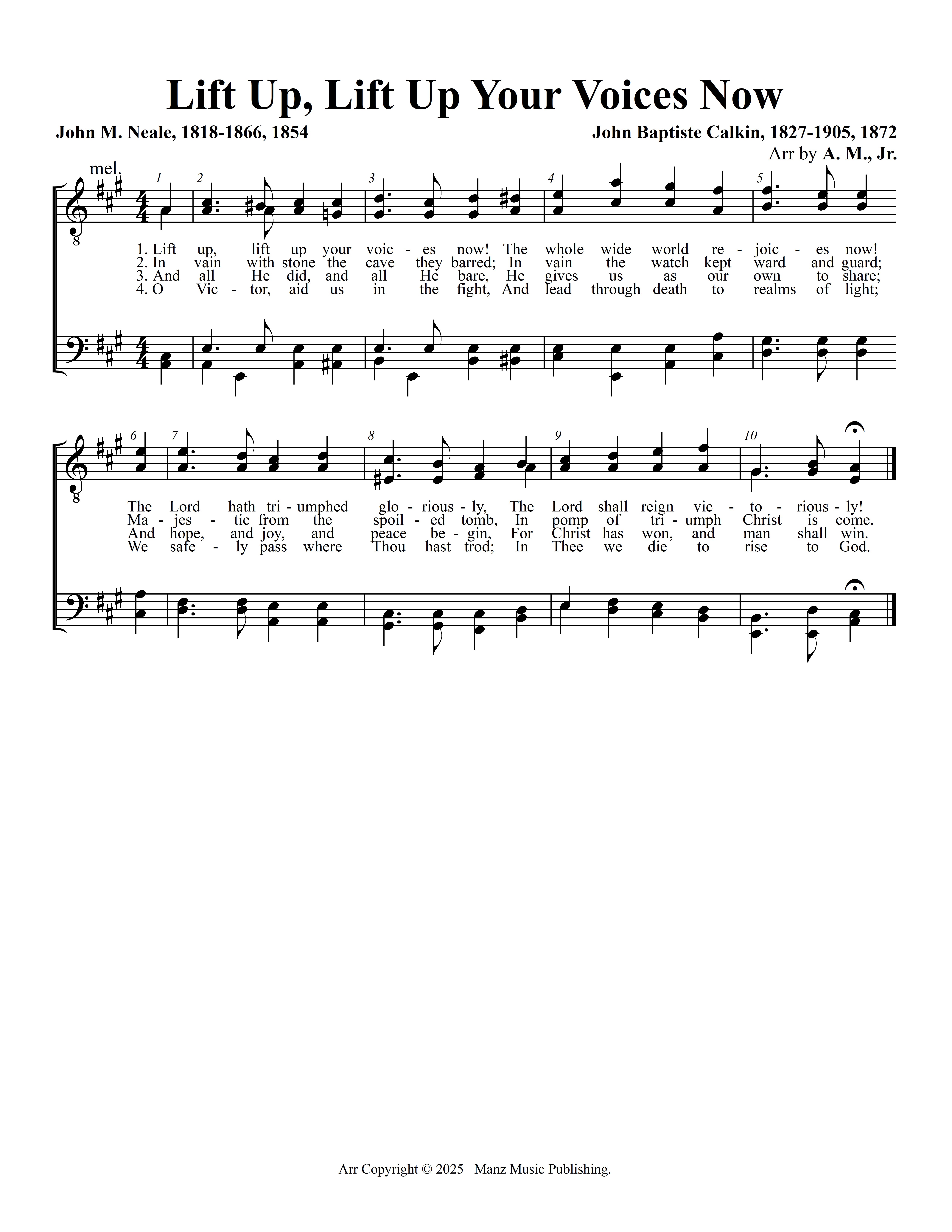 Lift Up, Lift Up Your Voices Now