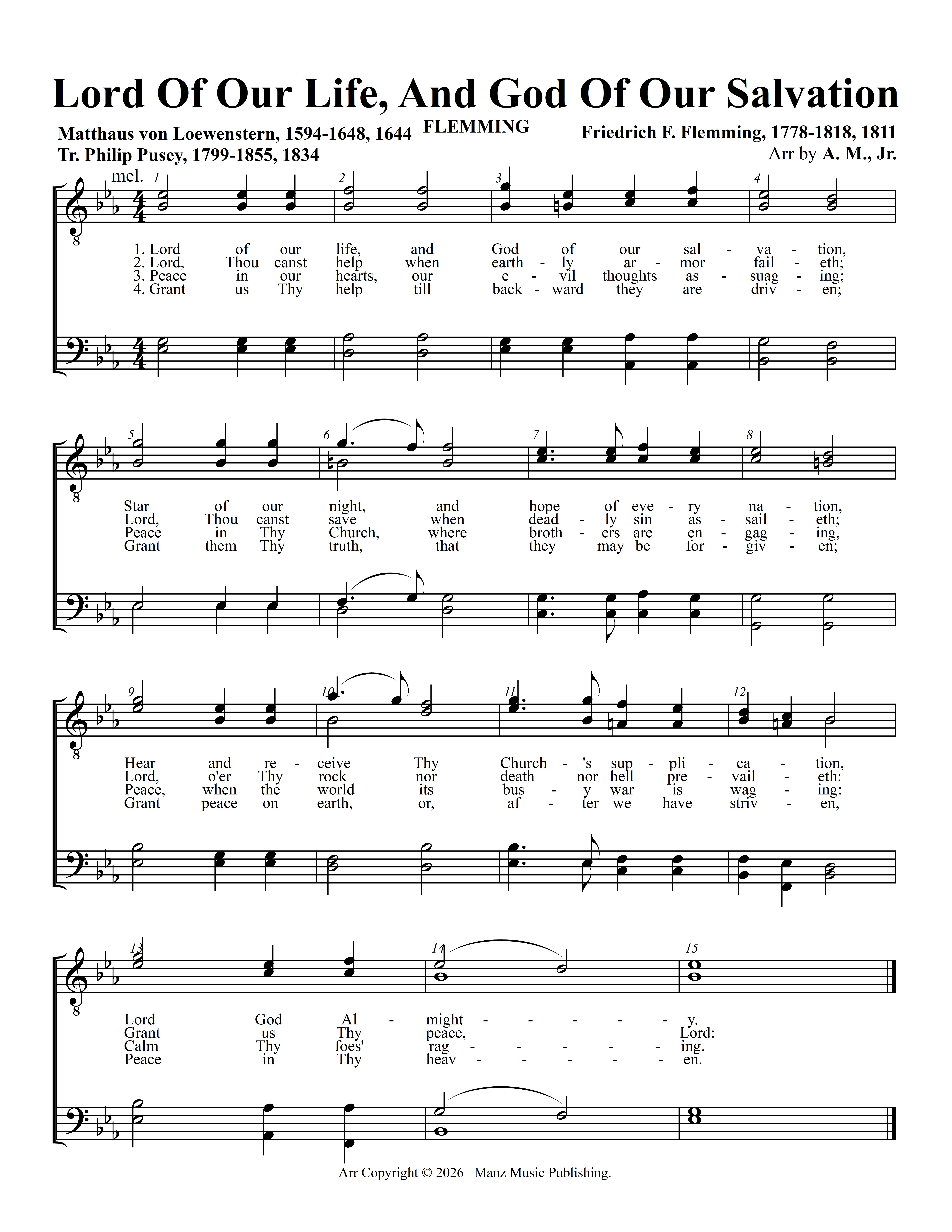 Lord Of Our Life, And God Of Our Salvation