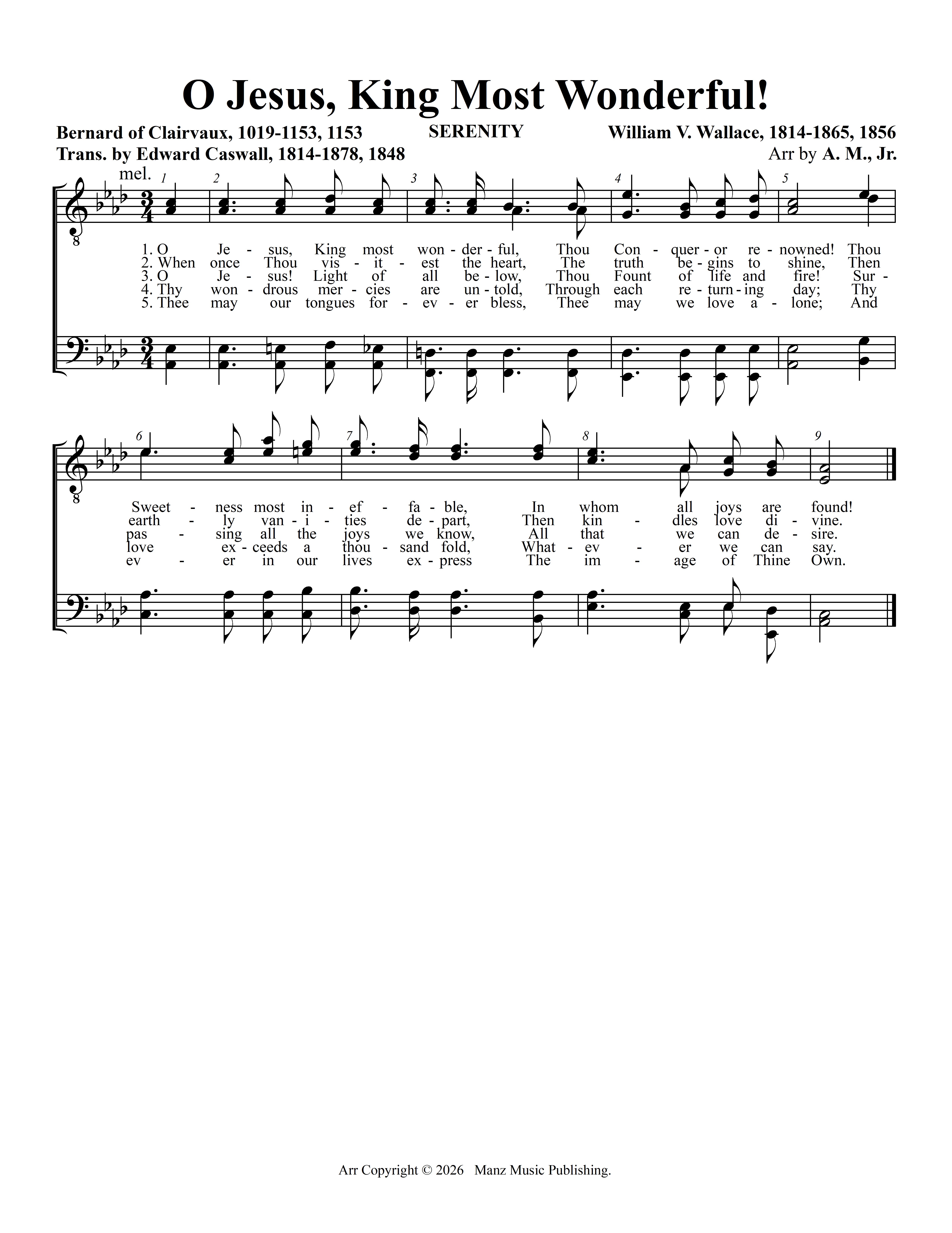 O Jesus, King Most Wonderful