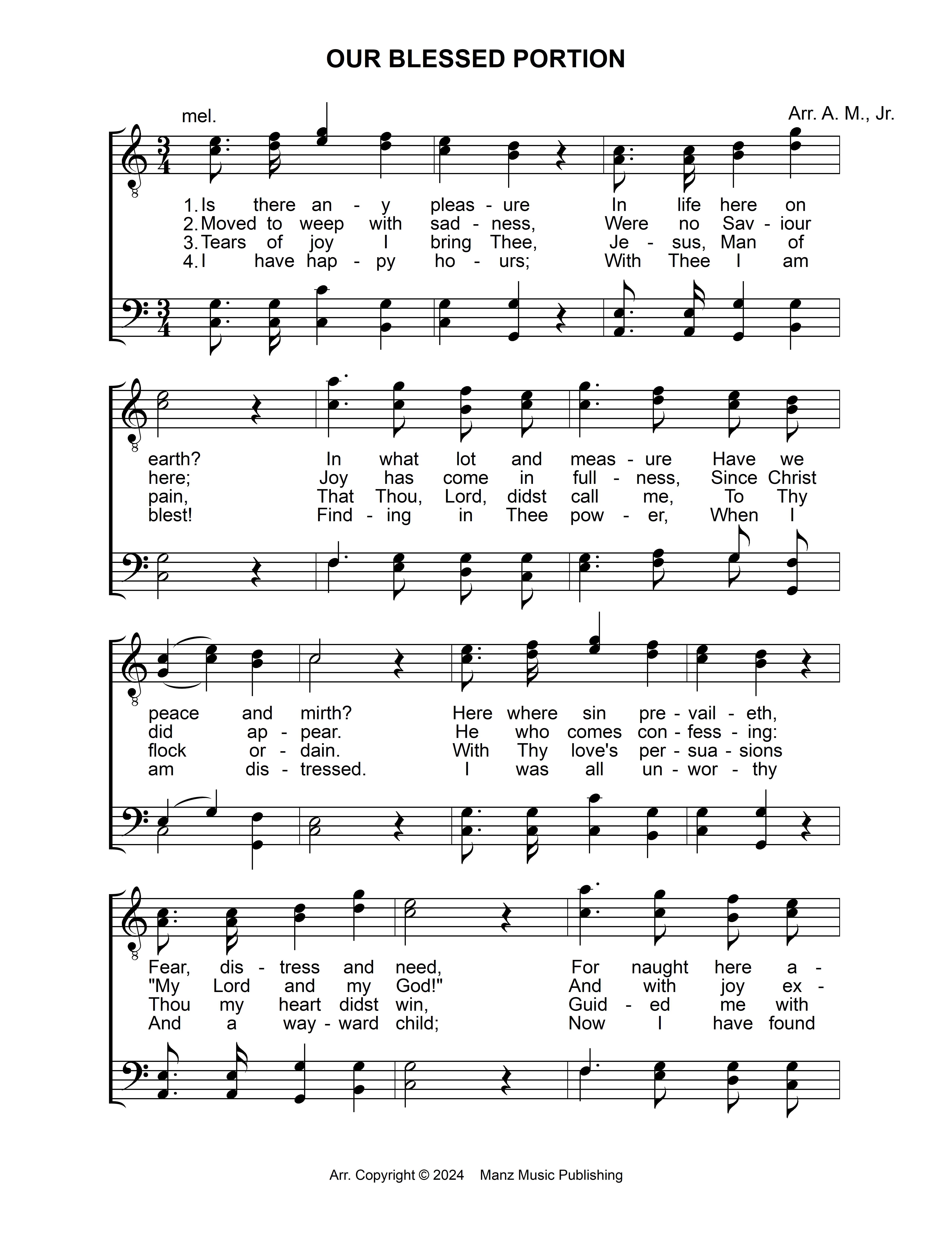 Our Blessed Portion page 1