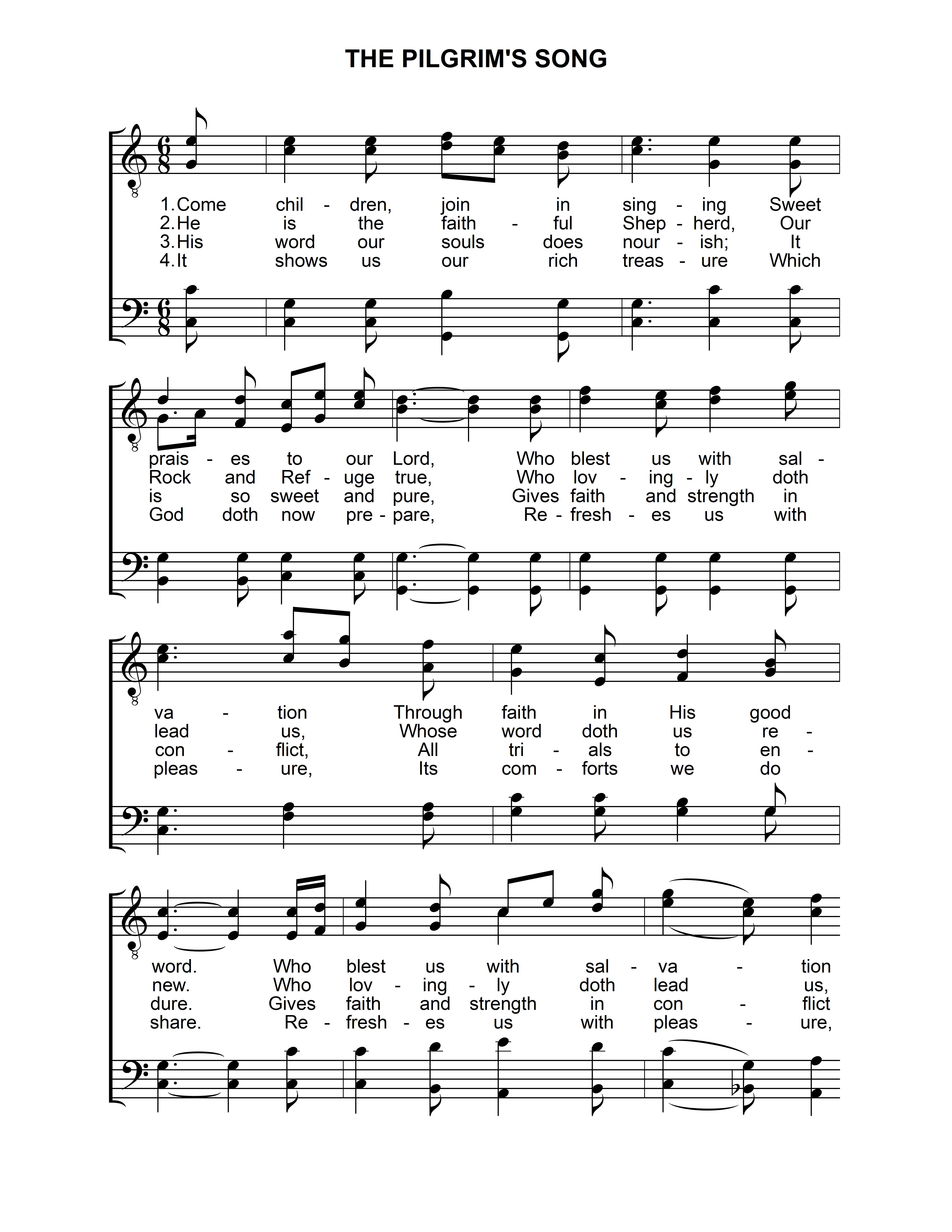 The Pilgrim's Song page 1