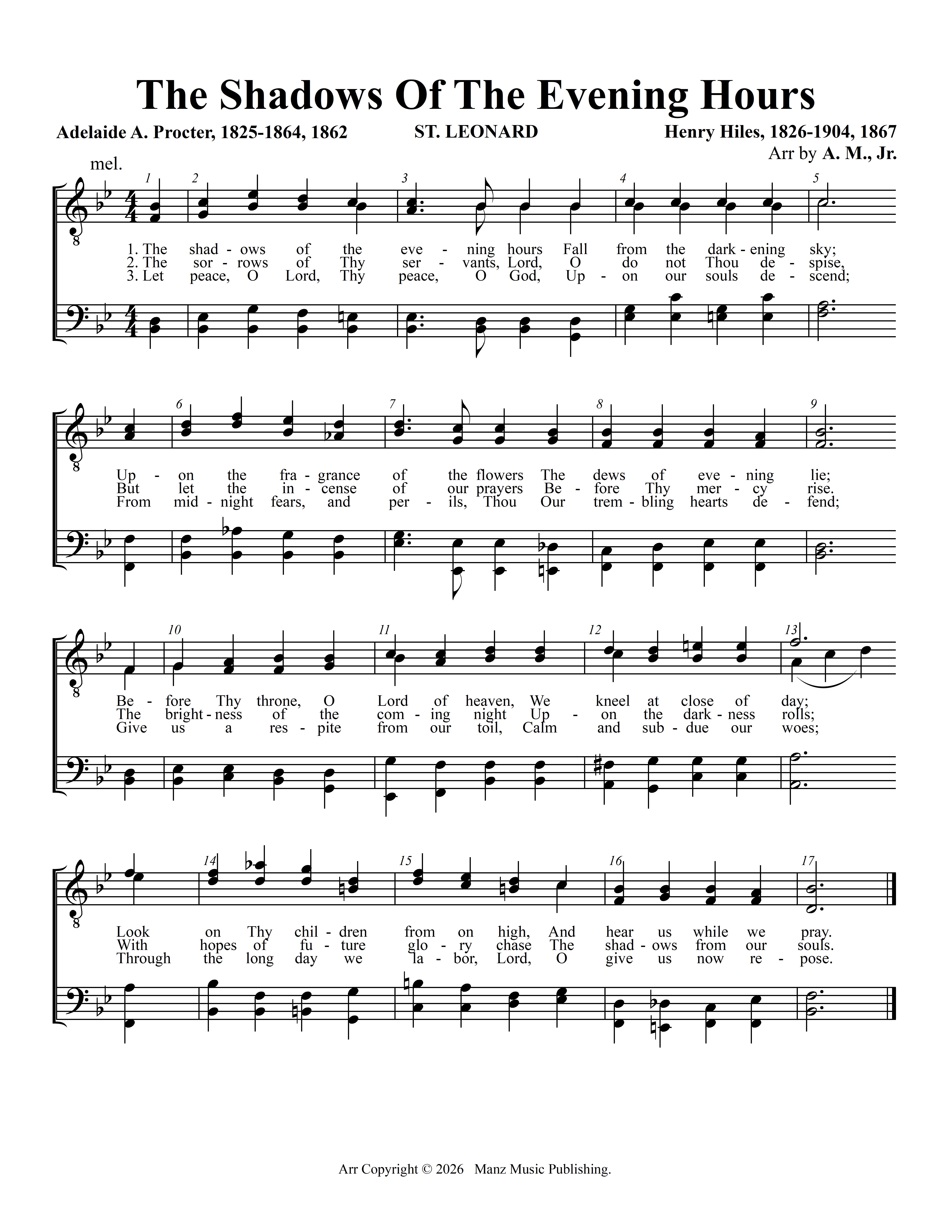 The Shadows Of The Evening Hours