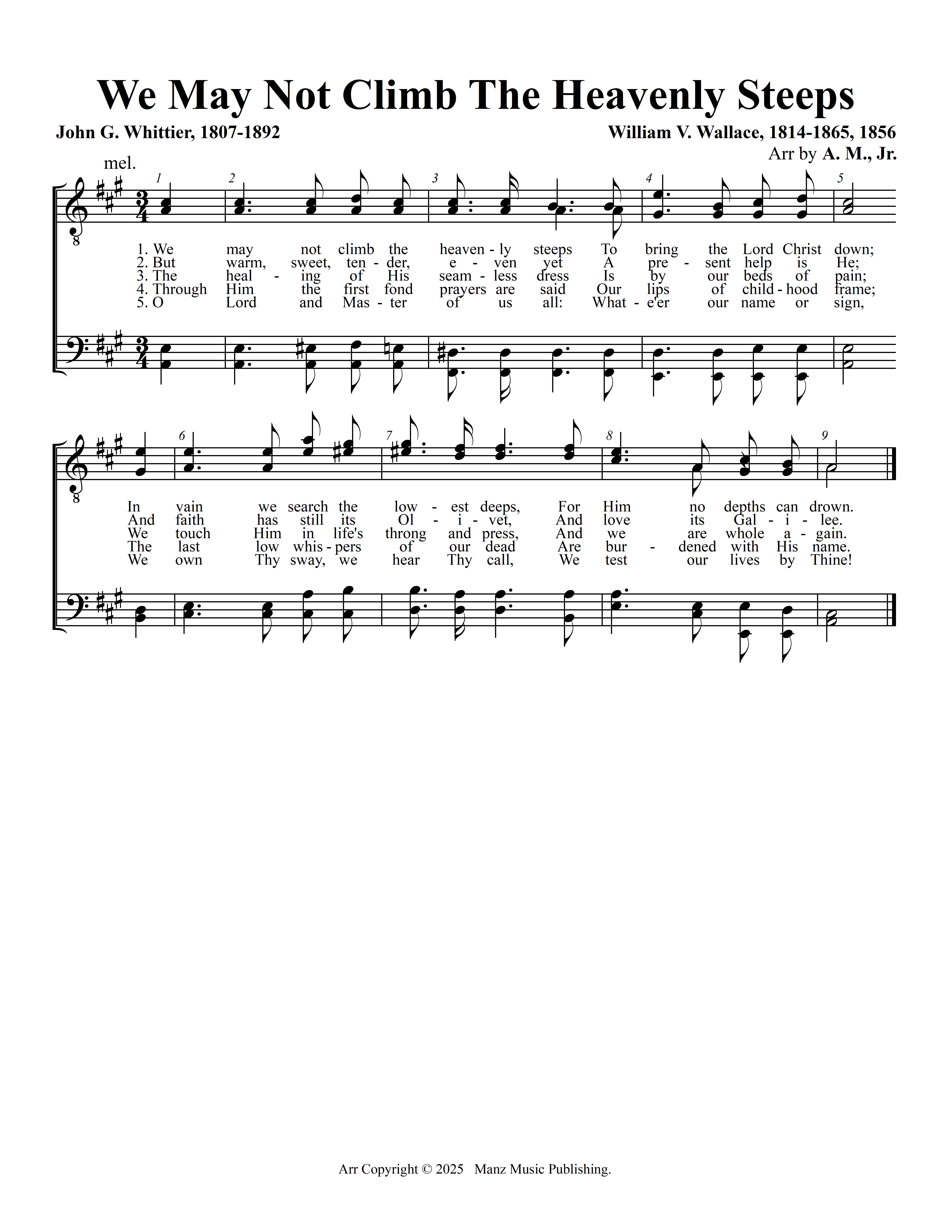 We May Not Climb The Heavenly Steeps